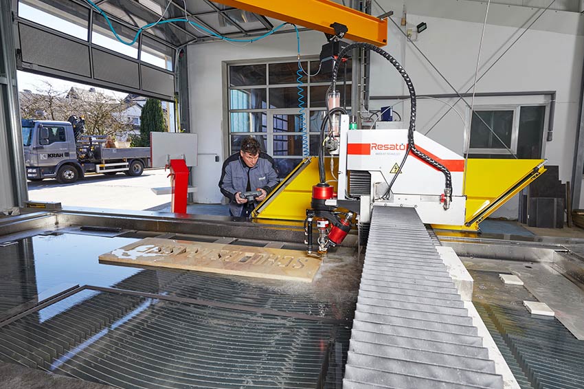 Krah Natursteine wasserstrahl neu